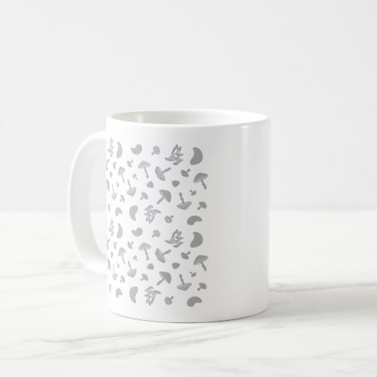 Mushrooms Grau Kaffeetasse (Vorderseite Links)