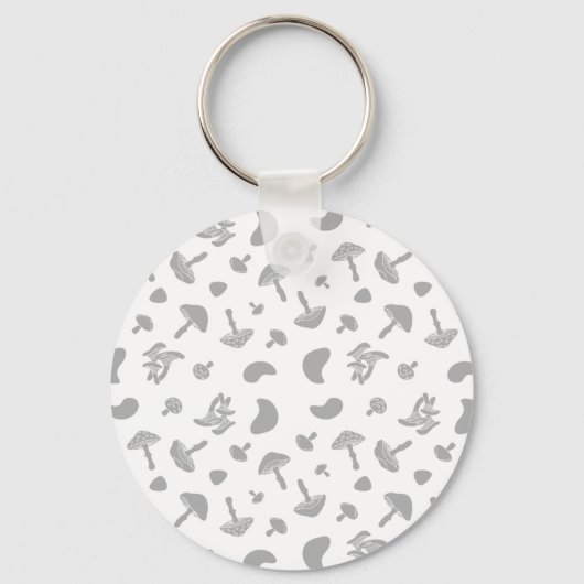 Mushrooms Grau Schlüsselanhänger (Vorderseite)