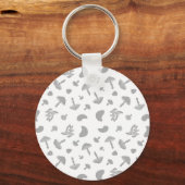 Mushrooms Grau Schlüsselanhänger (Vorderseite)