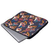 Mushrooms Illustration Fabric Wrapping Pattern Laptopschutzhülle (Vorne Knopf)