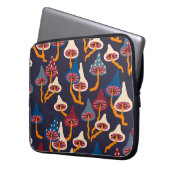 Mushrooms Illustration Fabric Wrapping Pattern Laptopschutzhülle (Vorderseite Links)