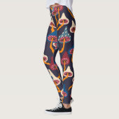 Mushrooms Illustration Fabric Wrapping Pattern Leggings (Links)