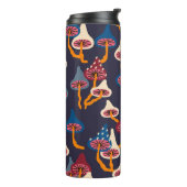 Mushrooms Illustration Fabric Wrapping Pattern Thermosbecher (Nach links gedreht)