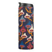 Mushrooms Illustration Fabric Wrapping Pattern Thermosbecher (Nach rechts gedreht)
