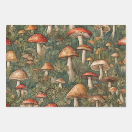 Mushrooms-Kernstück Geschenkpapier Set