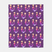 Mushrooms Magie Wasserfarbe Fleecedecke (Vorderseite)