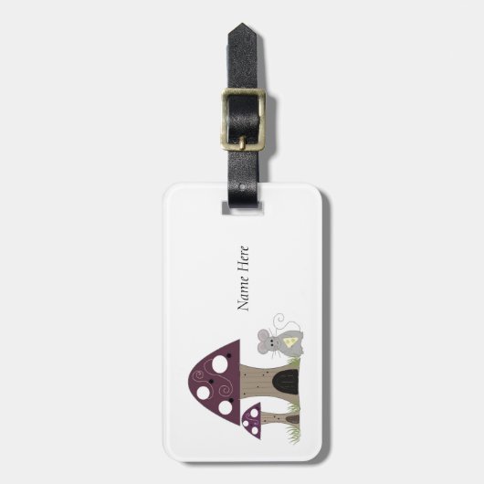 Mushrooms Mouse House Gepäckanhänger (Vorderseite vertikal)