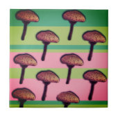 Mushrooms Muster Keramik Foto Tile Fliese (Vorderseite)