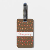 Mushrooms Musterkunst Individuelle Name Gepäckanhä Gepäckanhänger (Rückseite vertikal)