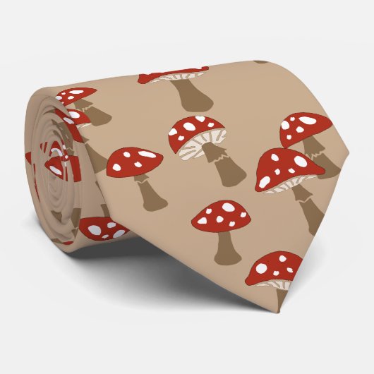 Mushrooms Neck Tie Krawatte (Gerollt)