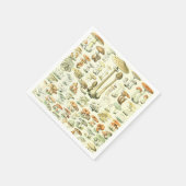 Mushrooms Paper Napkin Serviette (Ecke)