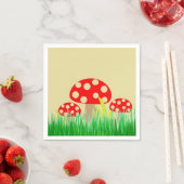 Mushrooms Paper Napkin Serviette (Beispiel)
