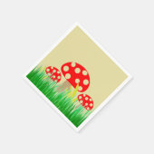Mushrooms Paper Napkin Serviette (Ecke)