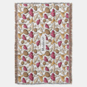 Mushrooms Pattern individuelle Name werfen Decke (Vorderseite Vertikal)