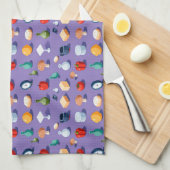 Mushrooms pepper lemon and isometric jars geschirrtuch (Viertel Falte)