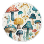 Mushrooms Retro Groovy Keramik Pull Keramikknauf (Vorderseite)