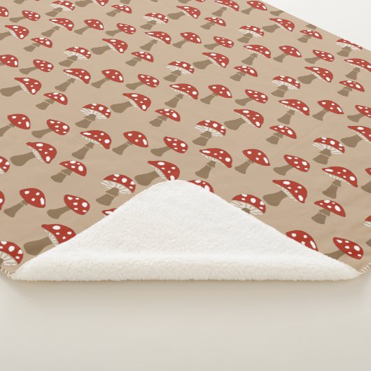 Mushrooms Sherpa Blanket Sherpadecke (3/4)