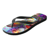 Mushrooms und Feen nach Maß erstellt Flip Flops Badesandalen (Schrägansicht)