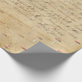 Mushrooms Woodland Antique Vintag Ephemera Letter Geschenkpapier (Ecke)