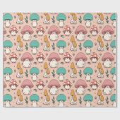 Mushrooms Wrapper Geschenkpapier (Flach)