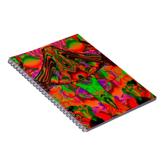 Mushroomy Threads abstraktes Spiralheft Notizblock (Rechte Seite)