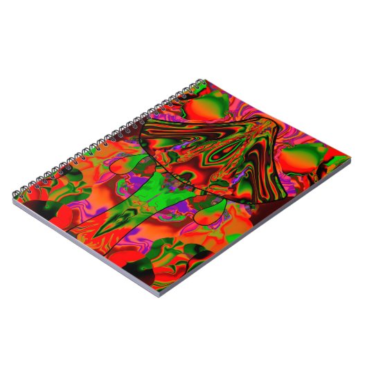 Mushroomy Threads abstraktes Spiralheft Notizblock (Linke Seite)