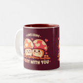 MUSHy mit dir sein Zweifarbige Tasse (Vorderseite Links)
