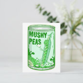 Mushy Peas Pop Art Postkarte (Stehend Vorderseite)