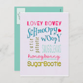 Mushy Schmoopy Valentines Feiertagspostkarte (Vorne/Hinten)