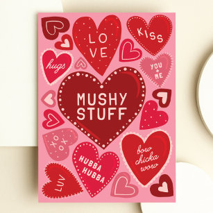 Mushy Stuff mit Herz Funny Valentine's Day Card Karte