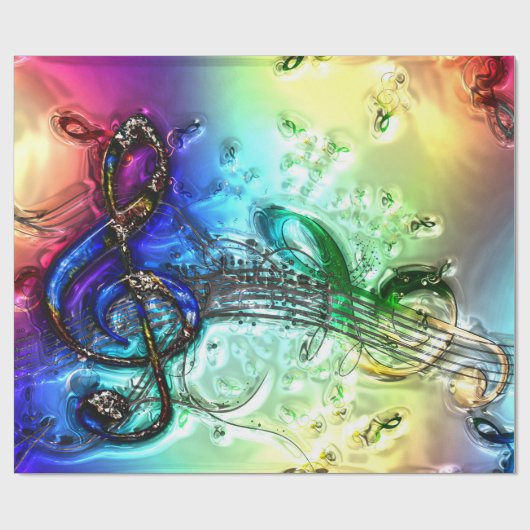 Music 34 Wrapping Paper Geschenkpapier (Flach)