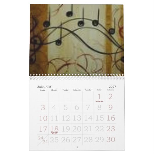 music<3 kalender (Jan 2027)