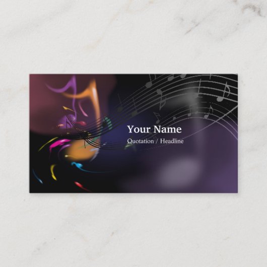 Music 7 Business Card Visitenkarte (Vorderseite)