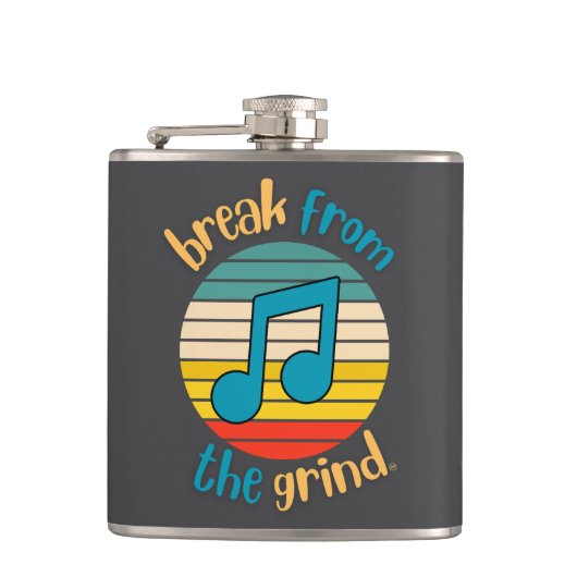 Music Achte Note BFTG Flachmann (Vorderseite)