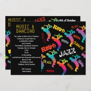 Music and Dancing Party JAZZ RETRO Music Einladung