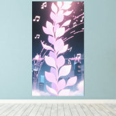 Music animation petals swaying rhythm leinwanddruck (Insitu (Holzboden))