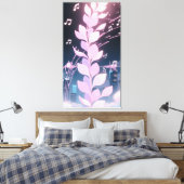 Music animation petals swaying rhythm leinwanddruck (Insitu (Schlafzimmer))