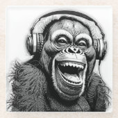 Music Ape Glasuntersetzer (Vorderseite)