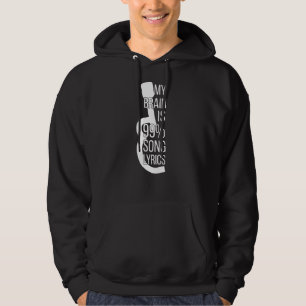 Music Apparel Sängerin Mein Gehirn ist 99 Song-Tex Hoodie
