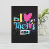 Music Art 90s Retro Cassette-Party Save The Date (Stehend Vorderseite)