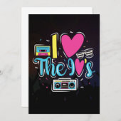 Music Art 90s Retro Cassette-Party Save The Date (Vorne/Hinten)