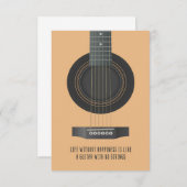 Music Art A Guitar With No Strings Dankeskarte (Vorne/Hinten)