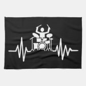 Music Art Drummer Heartbeat Geschirrtuch (Horizontal)
