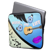 Music Art Music and Life Laptopschutzhülle (Vorderseite Links)