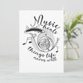 Music Art Music heilt das Leben Dankeskarte (Stehend Vorderseite)