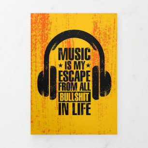 Music Art Music ist meine Escape Dreifach Gefaltete Karte