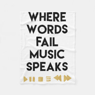 Music Art Music Speaks Fleecedecke