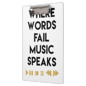 Music Art Music Speaks Klemmbrett (Links)