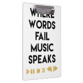 Music Art Music Speaks Klemmbrett (Rechts)