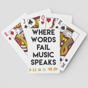 Music Art Music Speaks Spielkarten